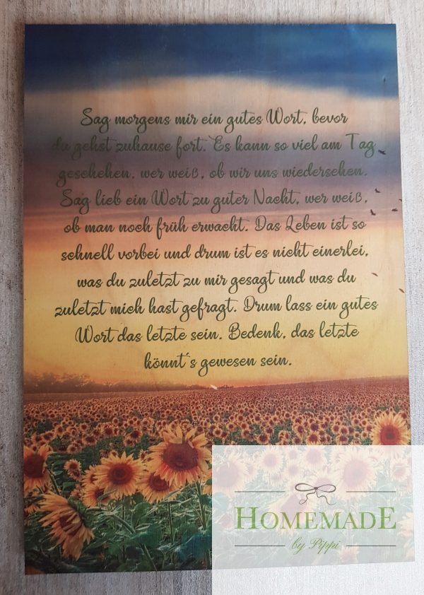 Fototafel "Spruch3"