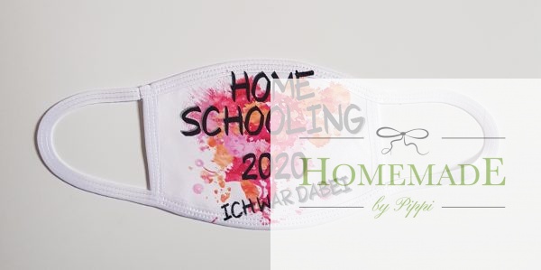 Gesichtsmaske "Homeschooling (rosa)"